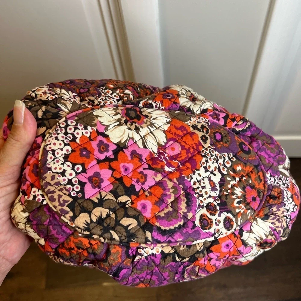 Vera Bradley Rosewood Shoulder Bag Color Purple,Pink,Brown, And Orange